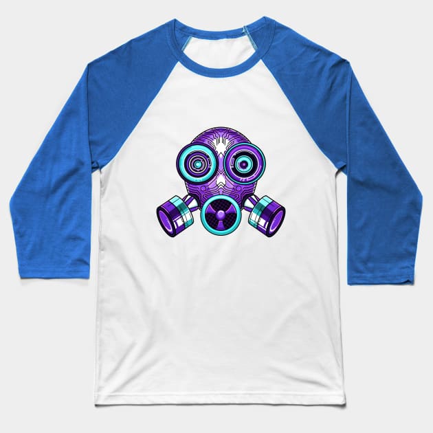 Tech Gas mask Quarantine Baseball T-Shirt by nataliesnow24